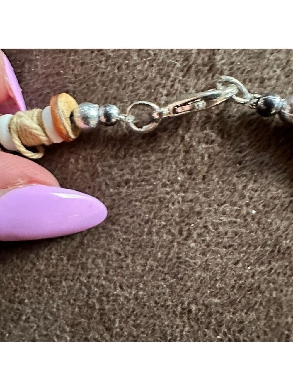 Brown & White Pucca Shell Necklace - Picture 7 of 9